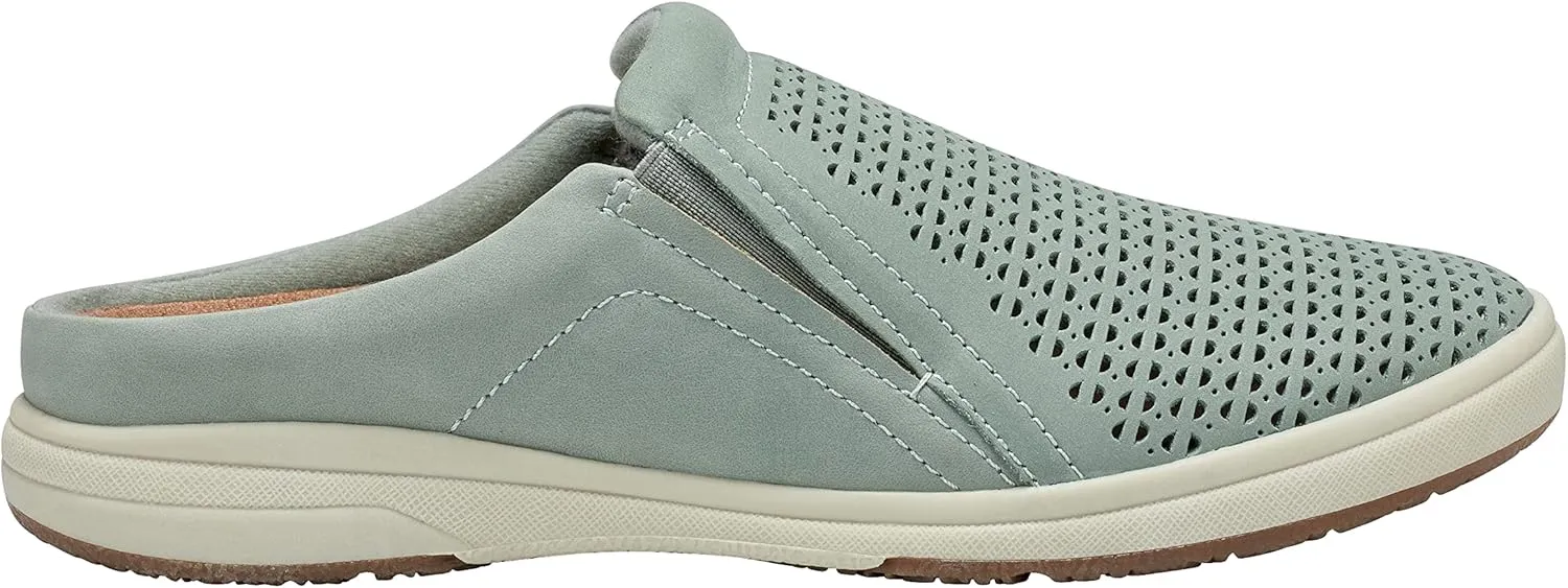 Earth Origins Women’s Emilia Sneaker I Slip-On Leather Clog with Breathable Cutouts for Everyday