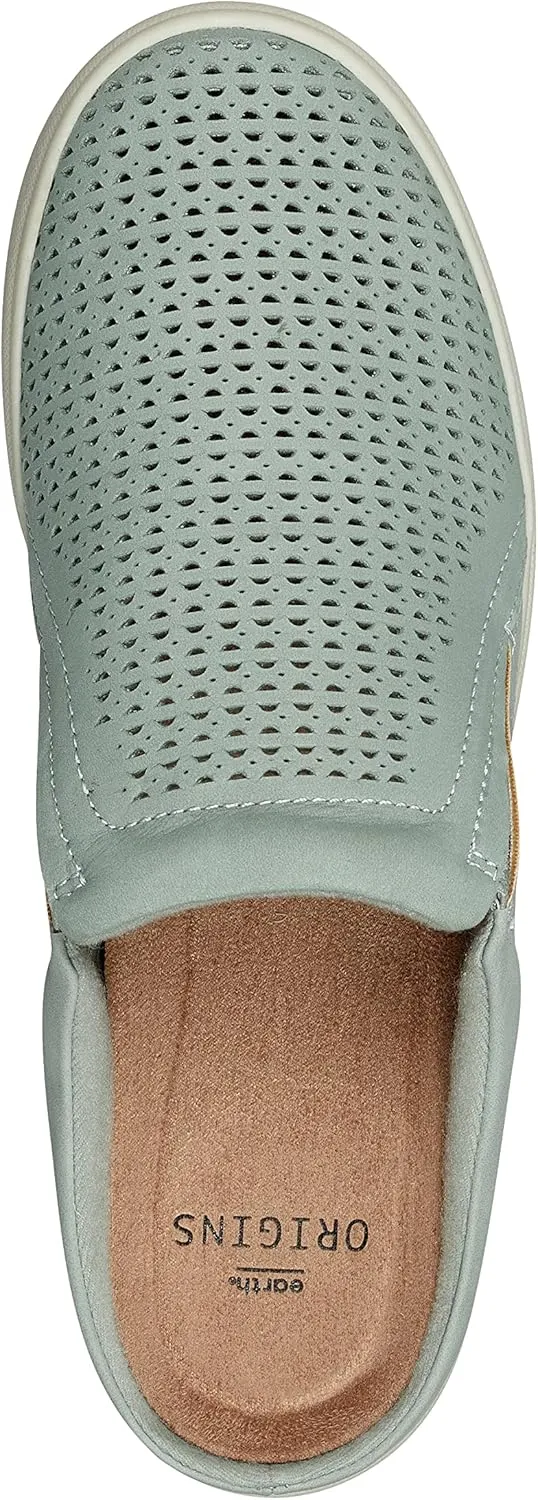 Earth Origins Women’s Emilia Sneaker I Slip-On Leather Clog with Breathable Cutouts for Everyday