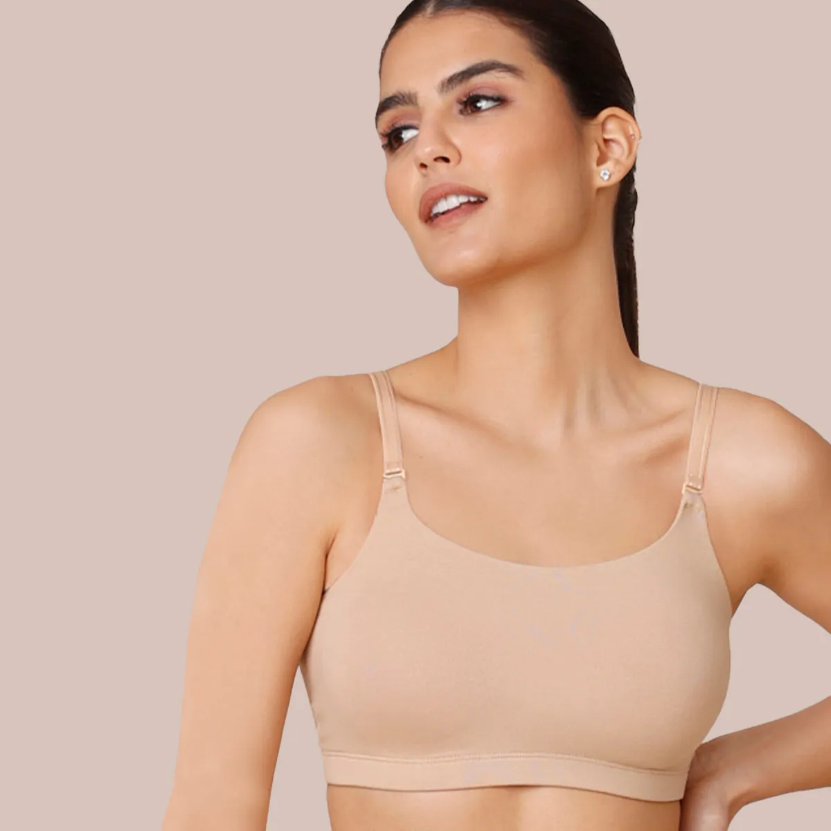 Easy Breezy Slip on Bra PO2-NYB165-Beige and Black