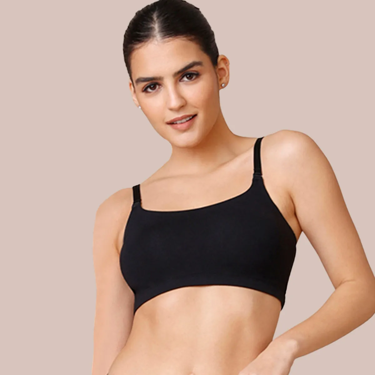 Easy Breezy Slip on Bra PO2-NYB165-Beige and Black