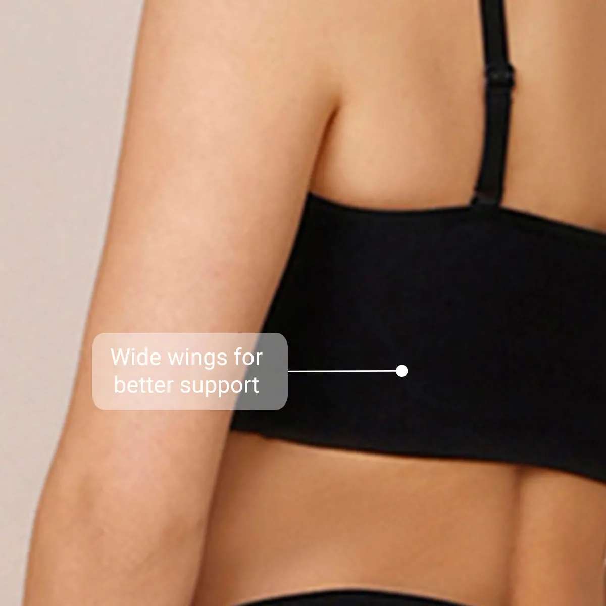 Easy Breezy Slip on Bra PO2-NYB165-Black and Carrot