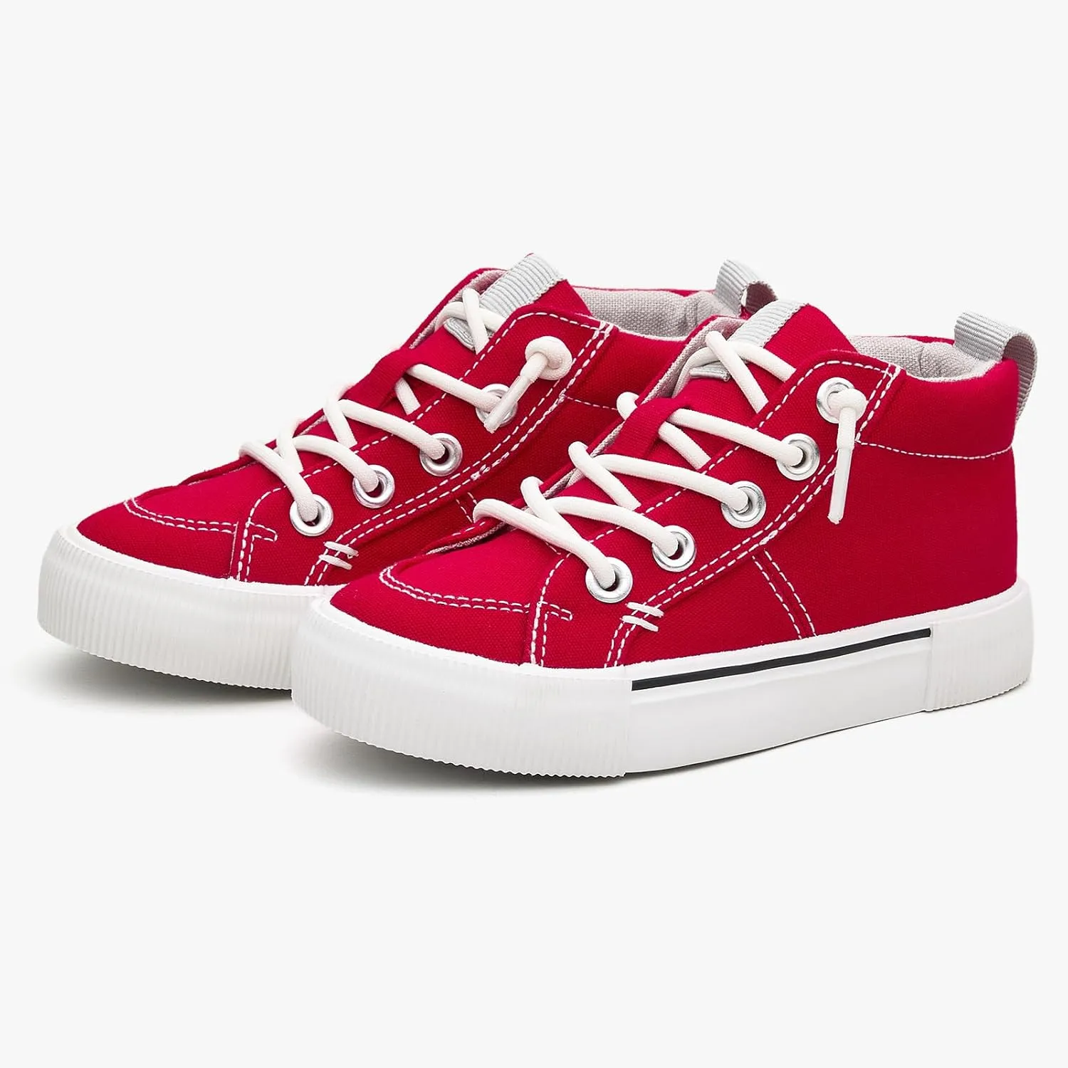 EasyStar Boys Girls Mid-Top Slip On Comfort Fabric Sneaker Shoe