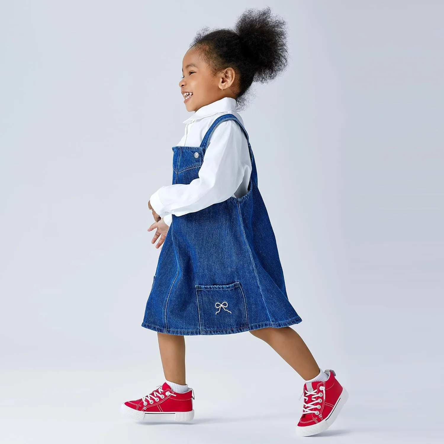 EasyStar Boys Girls Mid-Top Slip On Comfort Fabric Sneaker Shoe