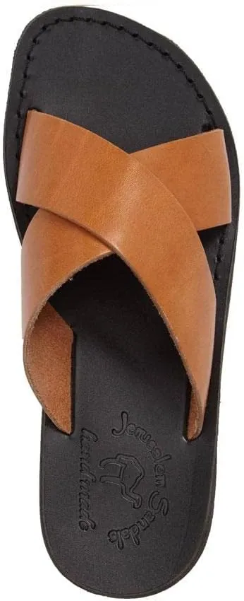 Elan - Leather Cross Strap Sandal - Womens Sandals