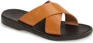 Elan - Leather Cross Strap Sandal - Womens Sandals