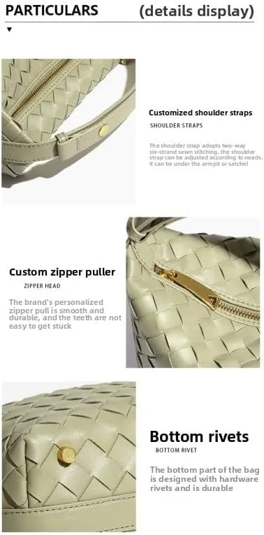 Elegant Woven PU Leather Bag - Versatile and Stylish Shoulder Bag for Women