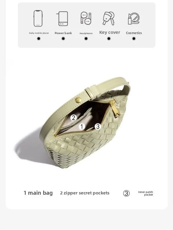 Elegant Woven PU Leather Bag - Versatile and Stylish Shoulder Bag for Women