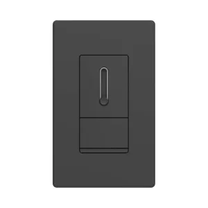 ELEGRP Slide Dimmer Switch for Dimmable LED, CFL and Incandescent Light Lamp Bulbs, Single Pole or 3-Way, Full Control with Preset, Rocker Paddle, Wall Plate Included, UL Listed (1 Pack, Matte Black)