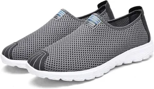Eliogn Men's Women's Comfortable Breathable Walking Shoes Casual Knit Mesh Loafer Slip-on Sneakers Fashionable Lightweight Running Shoes for Unisex
