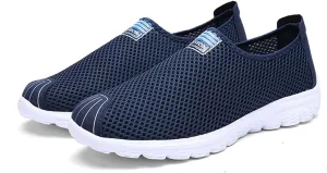 Eliogn Men's Women's Comfortable Breathable Walking Shoes Casual Knit Mesh Loafer Slip-on Sneakers Fashionable Lightweight Running Shoes for Unisex