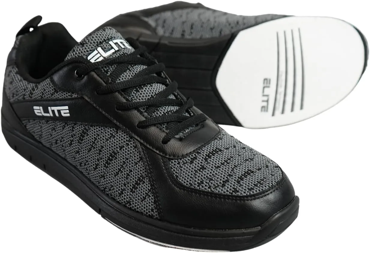 ELITE Pinnacle Men’s Bowling Shoes | Includes Universal Sliding Soles | Left or Right-Handed Men’s Bowling Shoes | Great for Bowling Practice and League Games