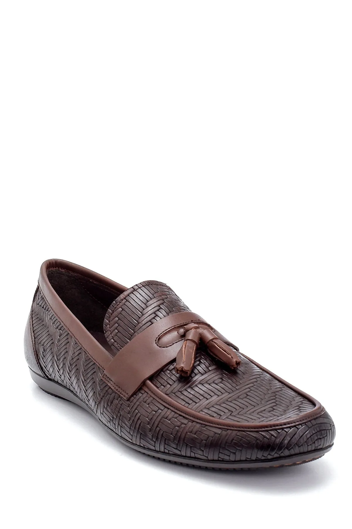 Erkek Deri Baskılı Loafer