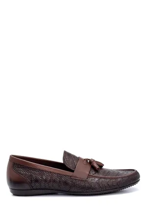 Erkek Deri Baskılı Loafer