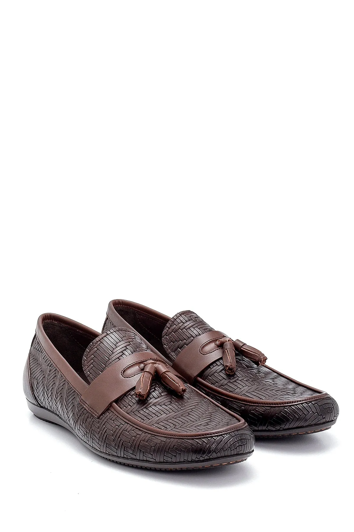 Erkek Deri Baskılı Loafer