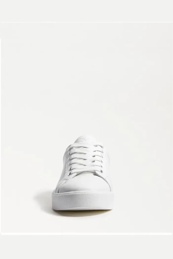 Ethyl Lace Up Sneakers - White Leather