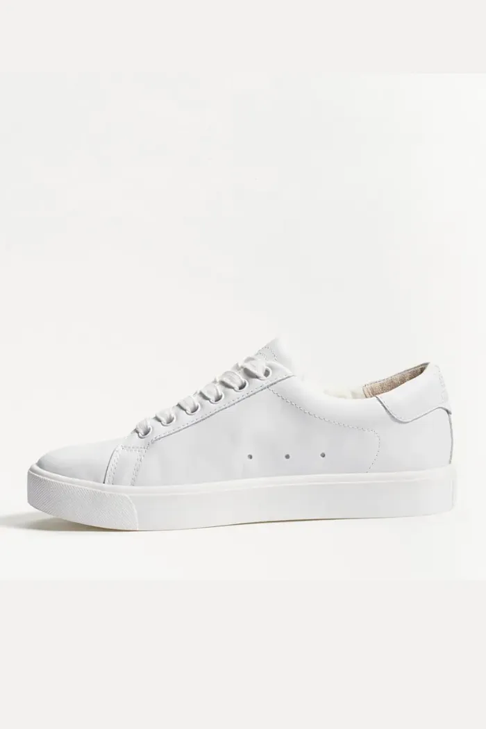 Ethyl Lace Up Sneakers - White Leather