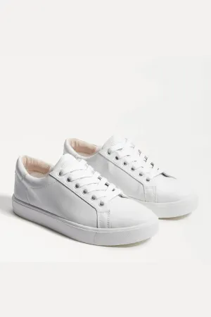 Ethyl Lace Up Sneakers - White Leather