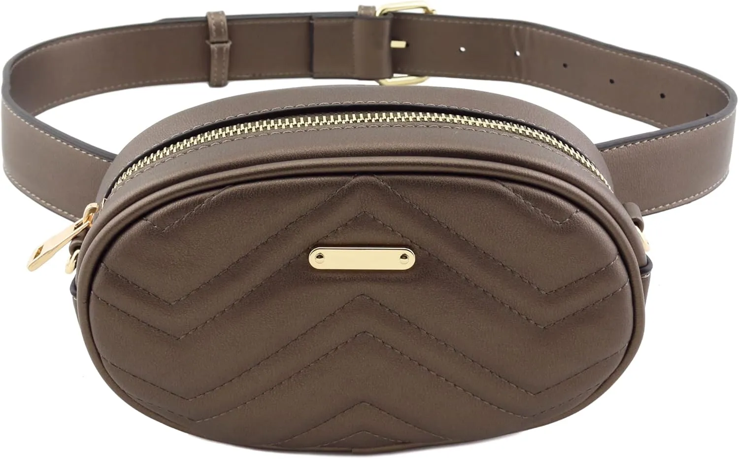 FashionPuzzle Quilted Small Versatile Purse Fanny Pack Waist Bag Crossbody