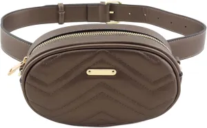 FashionPuzzle Quilted Small Versatile Purse Fanny Pack Waist Bag Crossbody