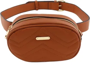 FashionPuzzle Quilted Small Versatile Purse Fanny Pack Waist Bag Crossbody