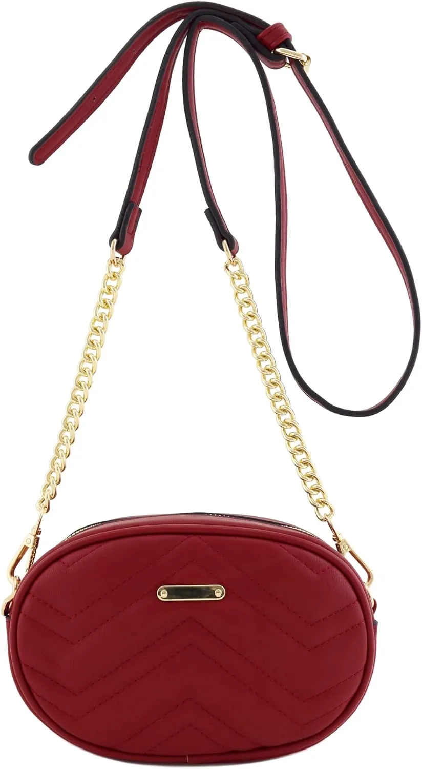 FashionPuzzle Quilted Small Versatile Purse Fanny Pack Waist Bag Crossbody