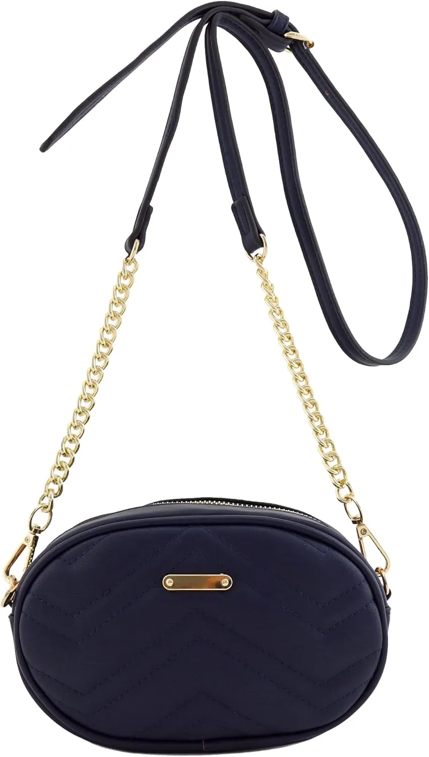 FashionPuzzle Quilted Small Versatile Purse Fanny Pack Waist Bag Crossbody