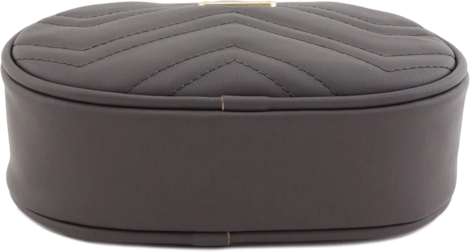 FashionPuzzle Quilted Small Versatile Purse Fanny Pack Waist Bag Crossbody