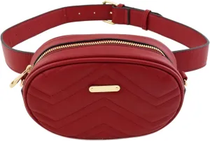 FashionPuzzle Quilted Small Versatile Purse Fanny Pack Waist Bag Crossbody