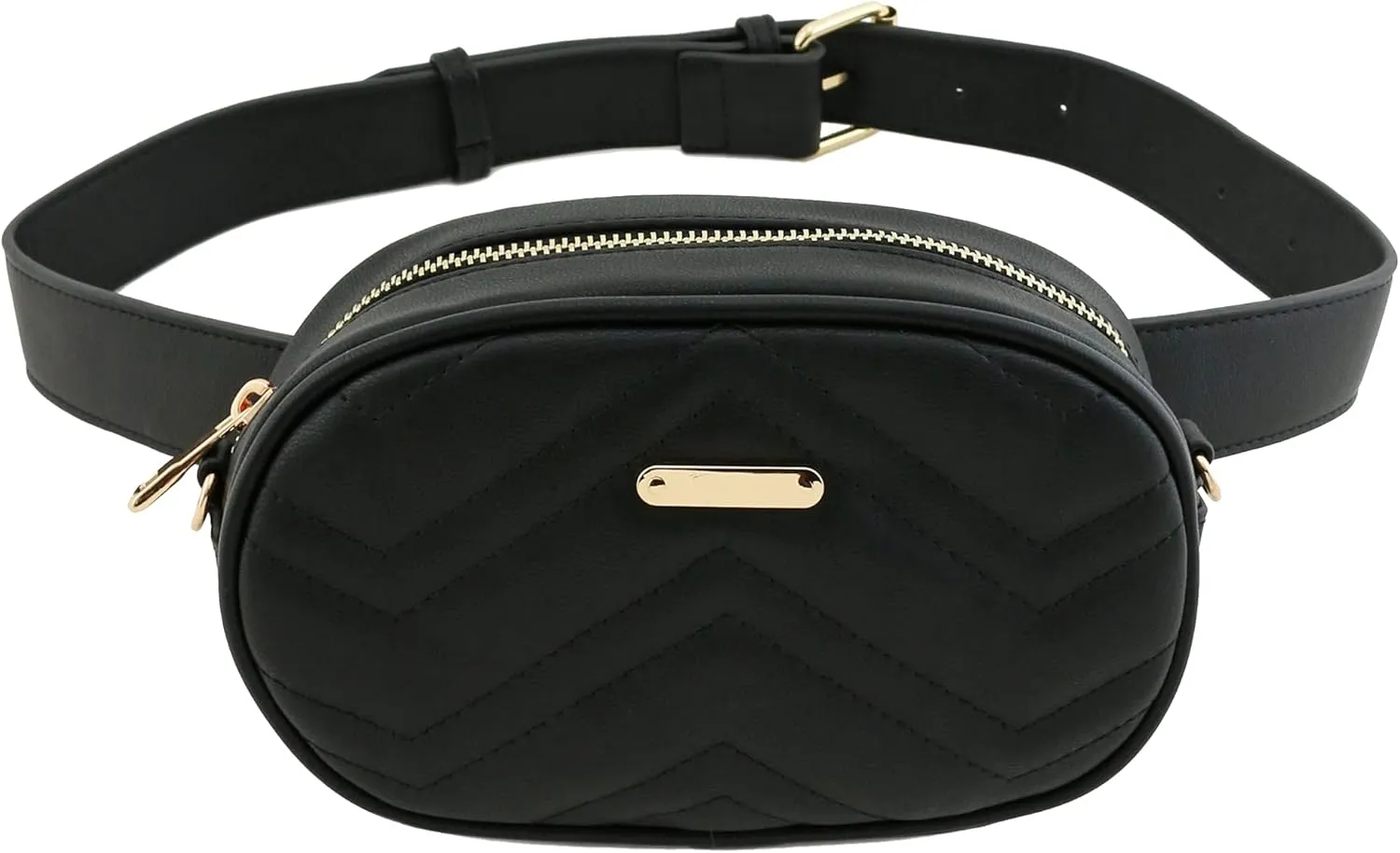 FashionPuzzle Quilted Small Versatile Purse Fanny Pack Waist Bag Crossbody
