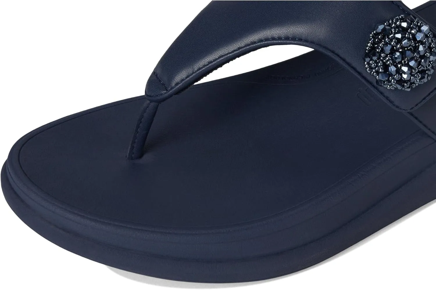 FitFlop Women's F-Mode Go Beadie-Button Adj. Flatform Toe/Post Sandals Wedge