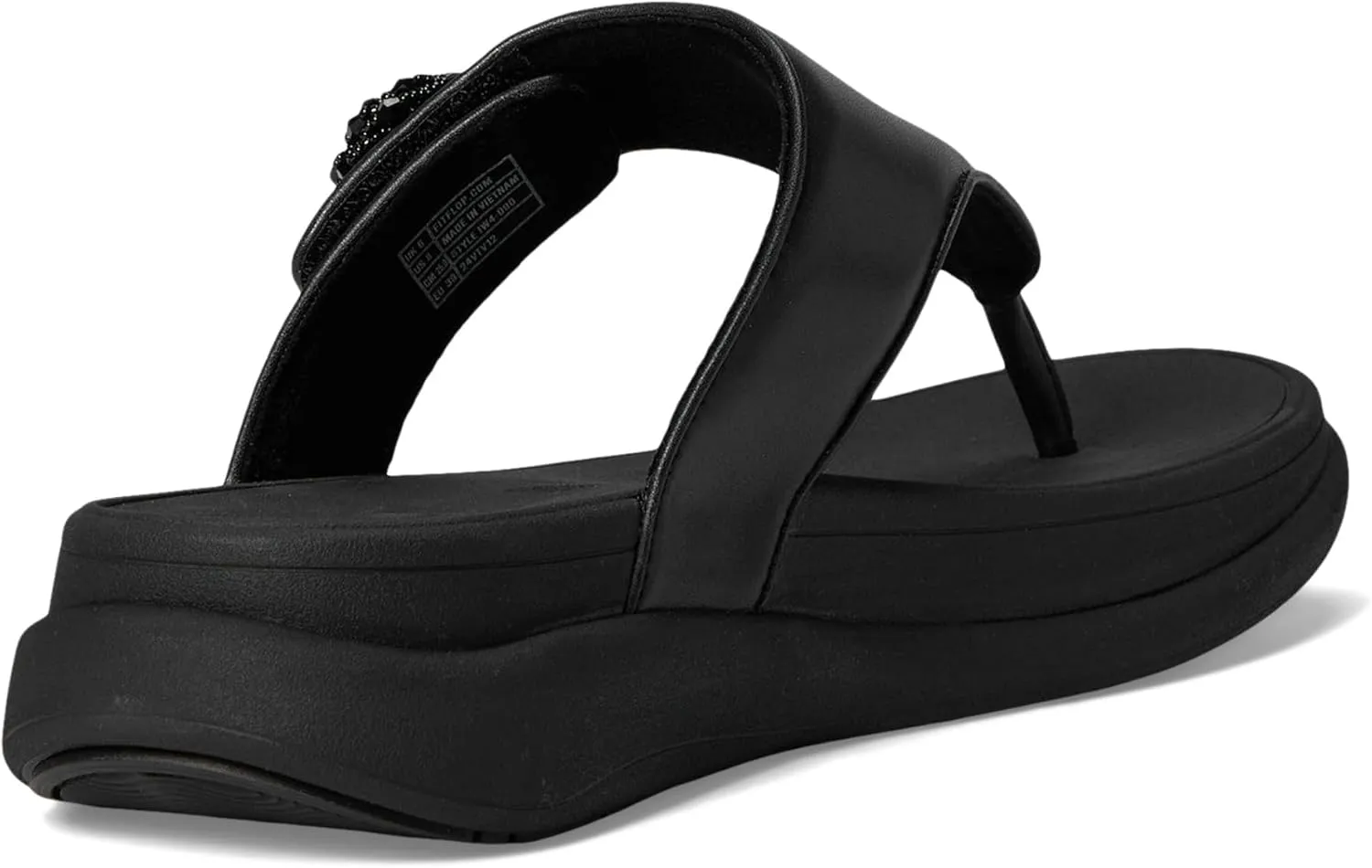 FitFlop Women's F-Mode Go Beadie-Button Adj. Flatform Toe/Post Sandals Wedge