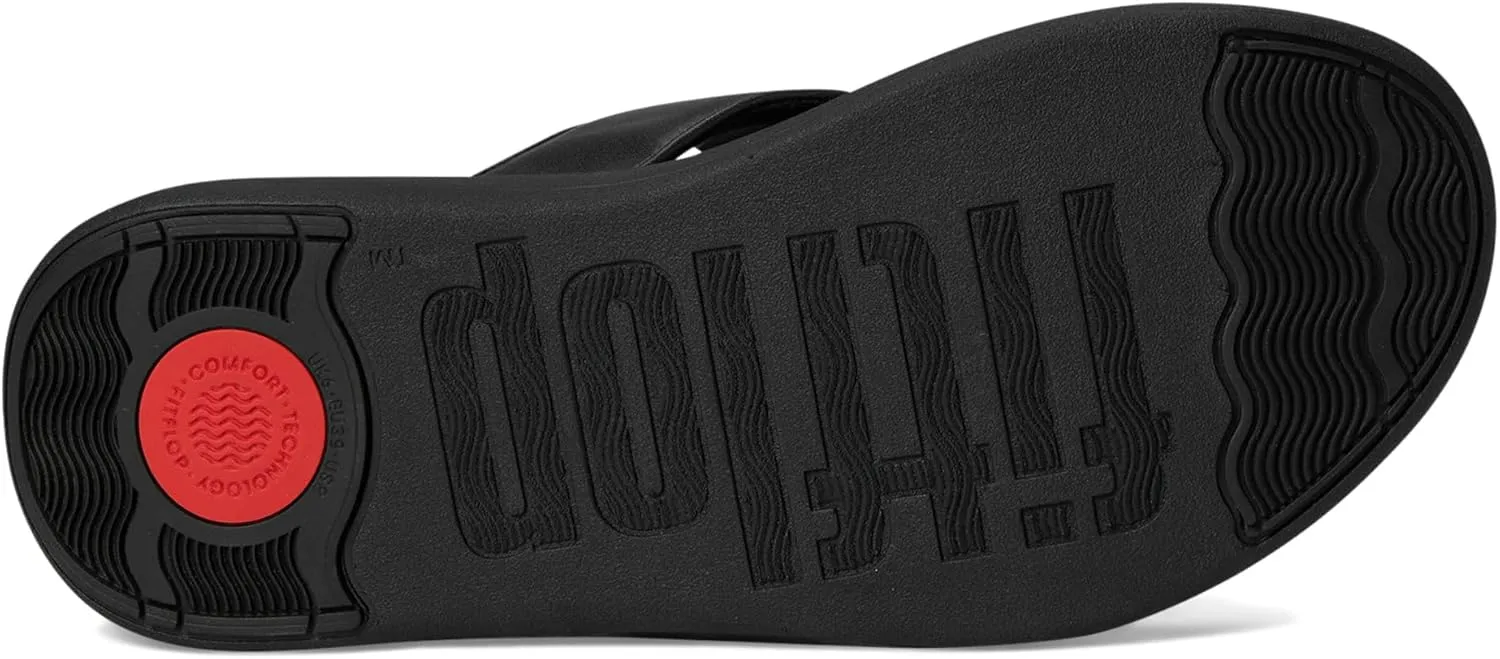 FitFlop Women's F-Mode Go Beadie-Button Adj. Flatform Toe/Post Sandals Wedge