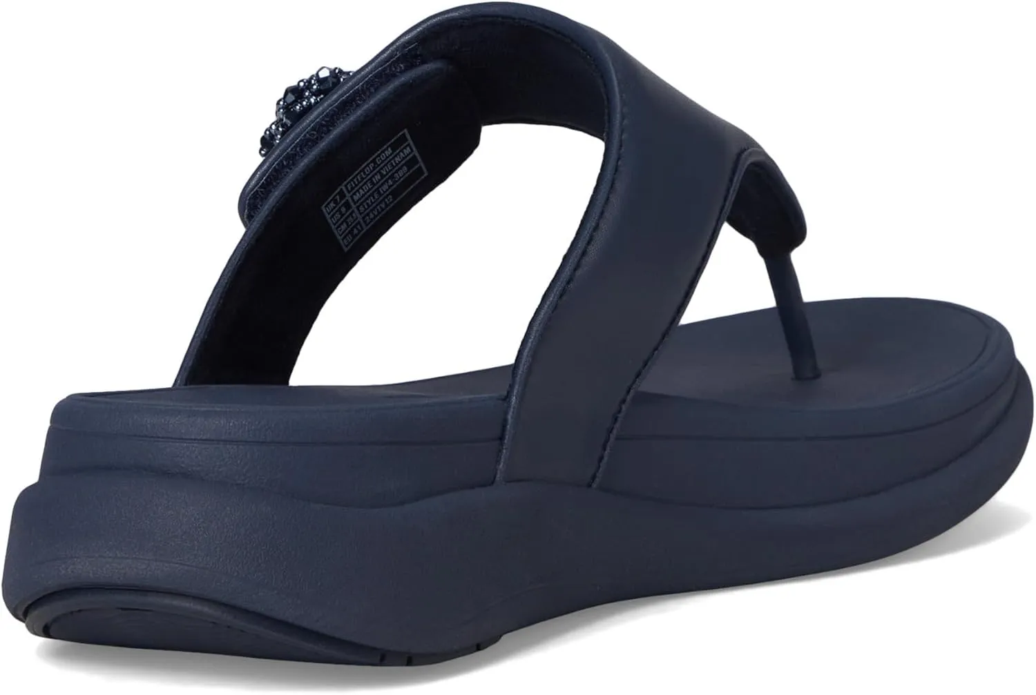 FitFlop Women's F-Mode Go Beadie-Button Adj. Flatform Toe/Post Sandals Wedge