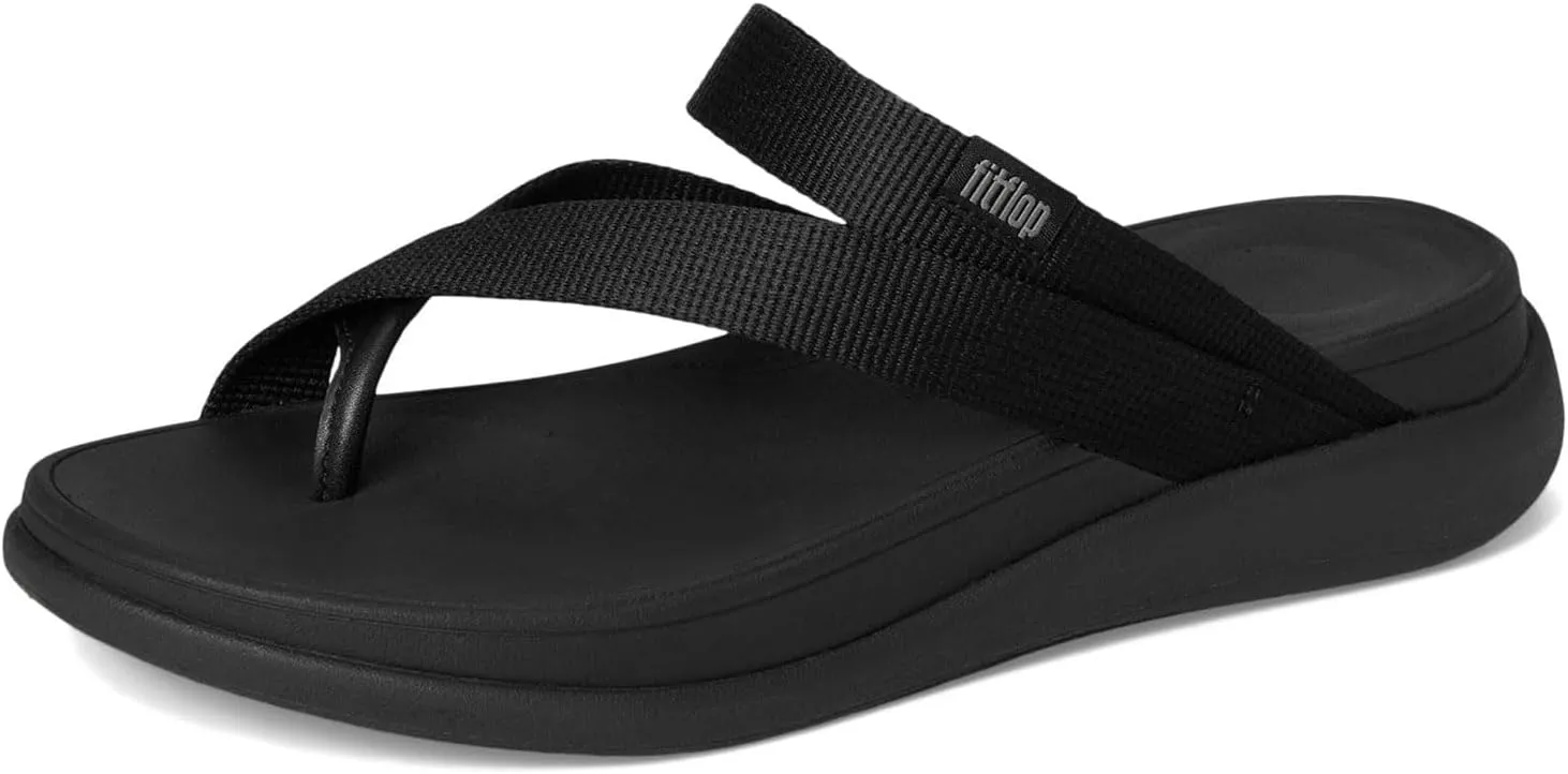 FitFlop Women's F-Mode Go Webbing Flatform Sling Toe-Post Sandals Wedge