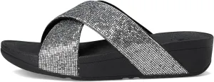 FitFlop Women's Lulu Glitterball Cross Slides Wedge Sandal