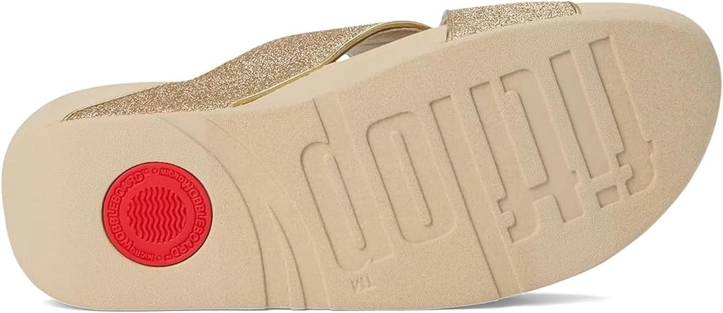 FitFlop Women's Lulu Glitterdust Cross Slides Wedge Sandal