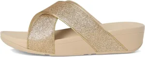 FitFlop Women's Lulu Glitterdust Cross Slides Wedge Sandal