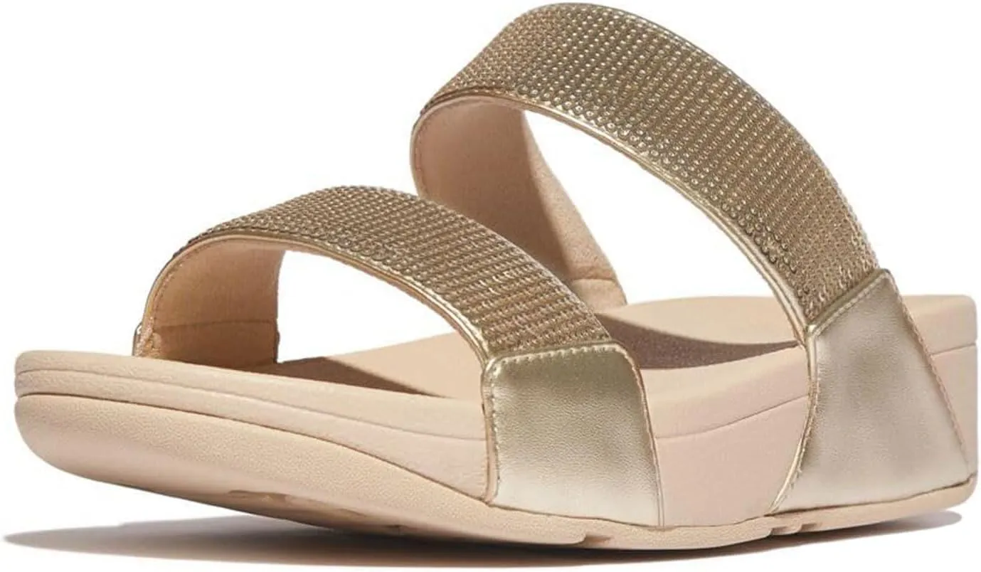FitFlop Women's Lulu Sequin Slides Wedge Sandal