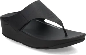FitFlop Women's Shuv Adjustable Tumbled-Leather Toe-Post Sandals Wedge