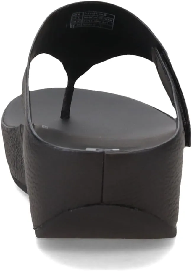 FitFlop Women's Shuv Adjustable Tumbled-Leather Toe-Post Sandals Wedge