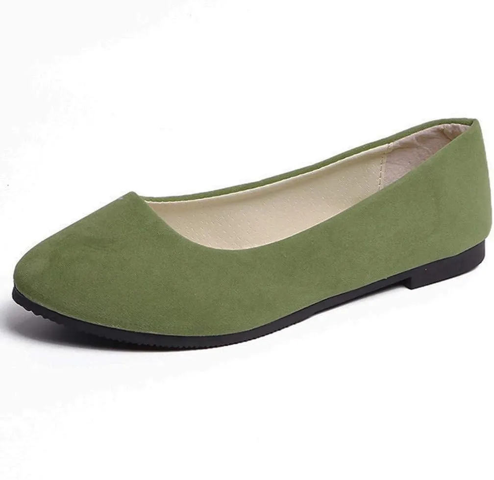 Flat Shoes for Women Slip On Comfortable Walking Ballerina Shoes Ladies Cute Ballet Flats Pumps Low Wedge Dolly Shoes