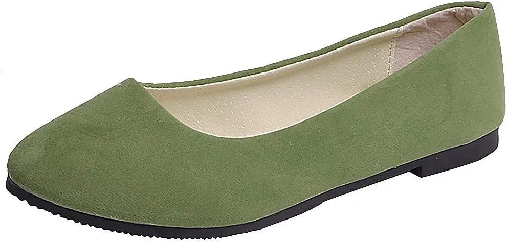 Flat Shoes for Women Slip On Comfortable Walking Ballerina Shoes Ladies Cute Ballet Flats Pumps Low Wedge Dolly Shoes