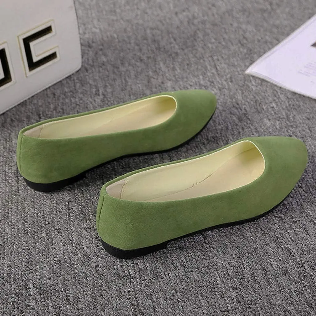 Flat Shoes for Women Slip On Comfortable Walking Ballerina Shoes Ladies Cute Ballet Flats Pumps Low Wedge Dolly Shoes
