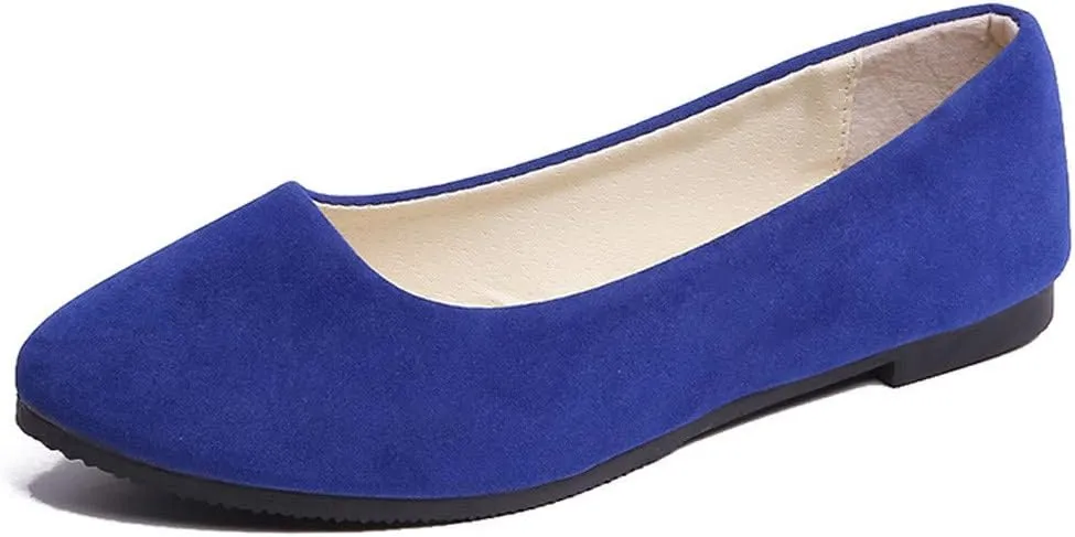 Flat Shoes for Women Slip On Comfortable Walking Ballerina Shoes Ladies Cute Ballet Flats Pumps Low Wedge Dolly Shoes