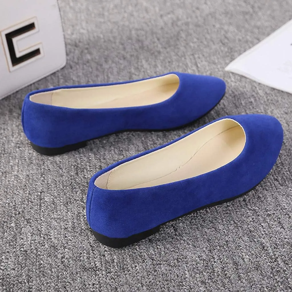 Flat Shoes for Women Slip On Comfortable Walking Ballerina Shoes Ladies Cute Ballet Flats Pumps Low Wedge Dolly Shoes