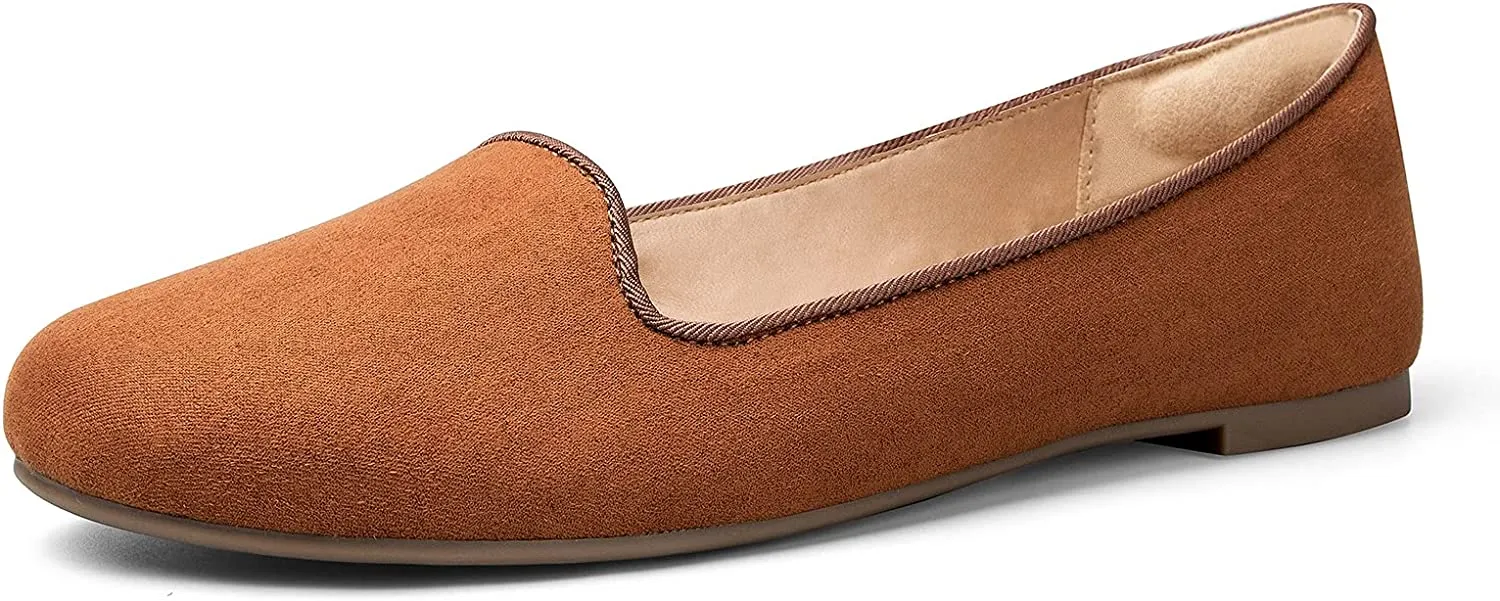 Flats Slip on Loafer Ballet Flat Shoes with  Comfort Heel Protection