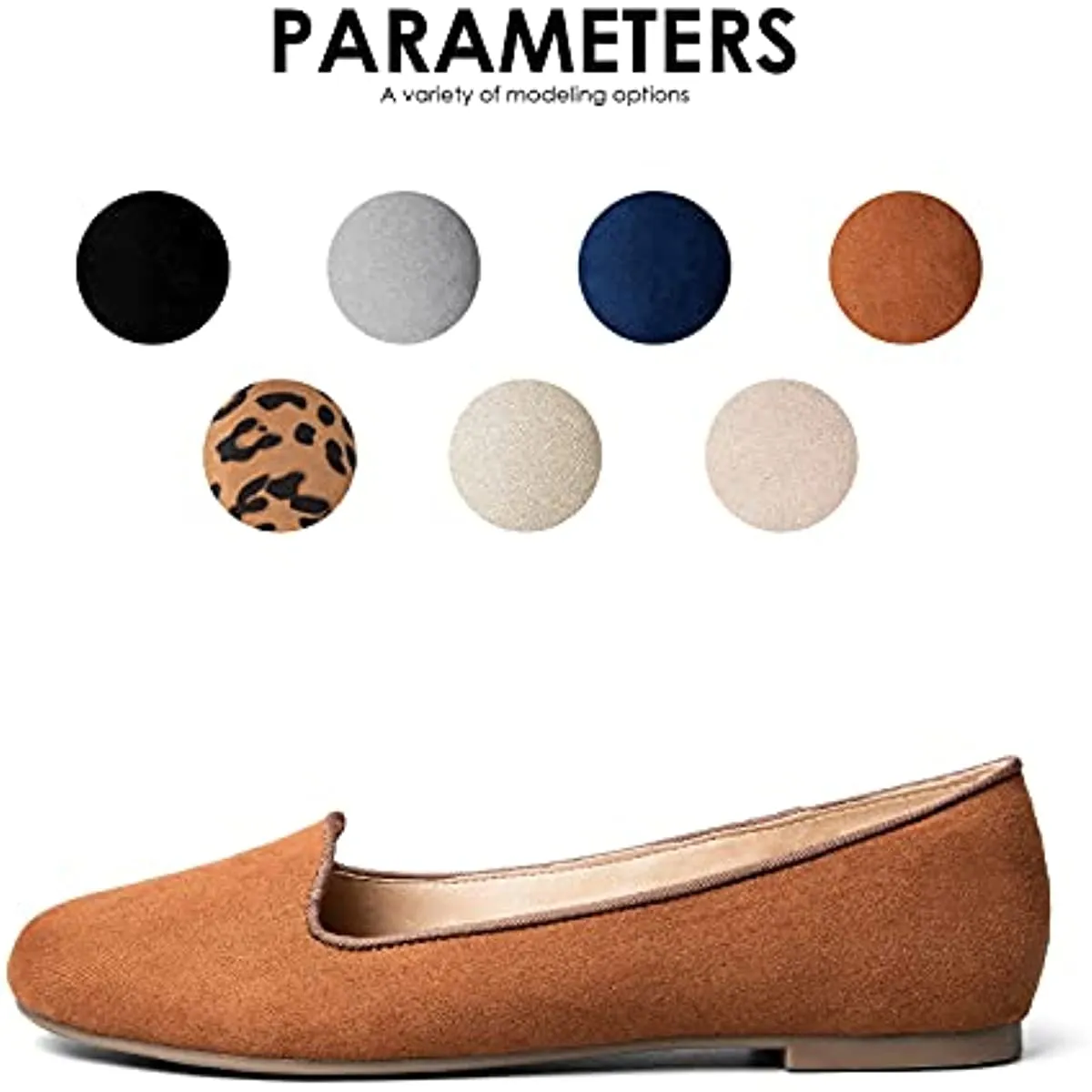 Flats Slip on Loafer Ballet Flat Shoes with  Comfort Heel Protection