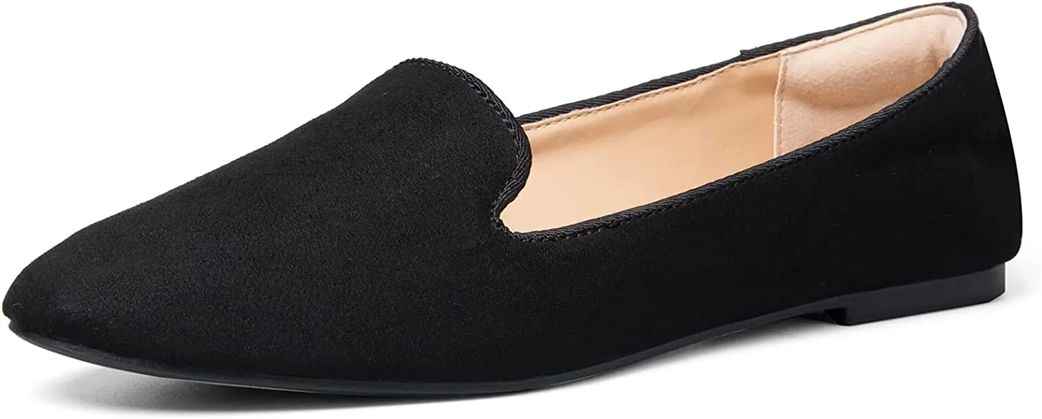 Flats Slip on Loafer Ballet Flat Shoes with  Comfort Heel Protection