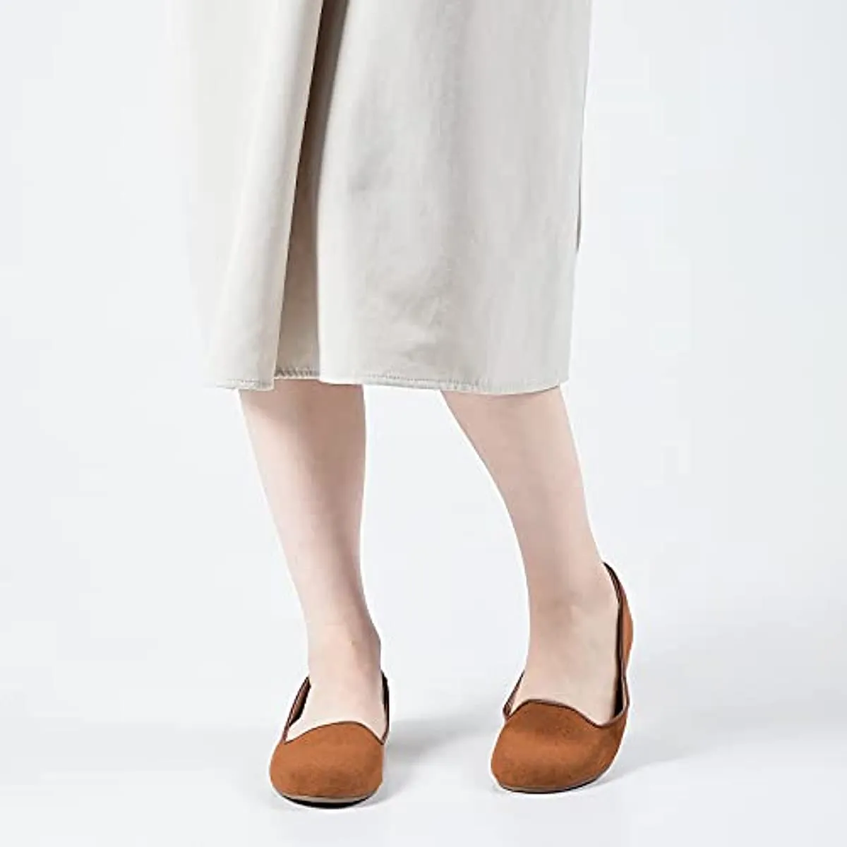 Flats Slip on Loafer Ballet Flat Shoes with  Comfort Heel Protection