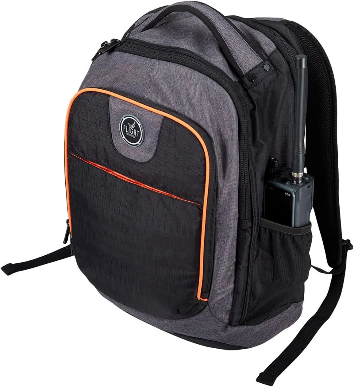 Flight Outfitters Aviator Spacious Durable Comfortable Padded Carry On Travel Backpack with Multiple Pockets for Men & Women, Black/Gray